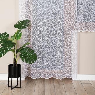 Firanka żakardowa gotowa na szelkach KASJANA 140x250 biała