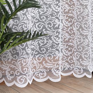 Firanka żakardowa gotowa na szelkach KASJANA 140x250 biała