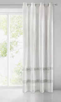 Firana gotowa na przelotkach ANNE 140x270 Eurofirany biały