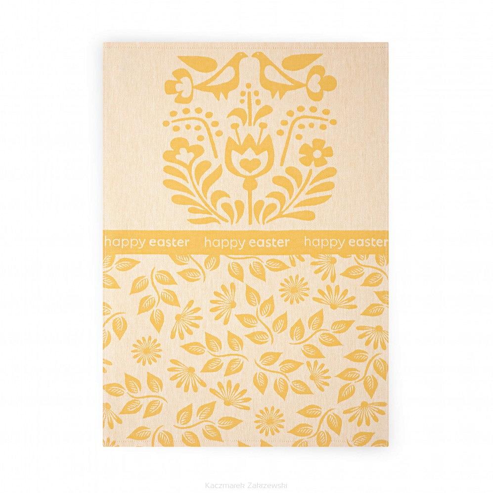 Ścierka kuchenna WIELKANOCNA 50x70 Zwoltex Happy Easter musztardowa