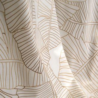 Firana gotowa na przelotkach LUNA2 140x250 Eurofirany biały/beżowy