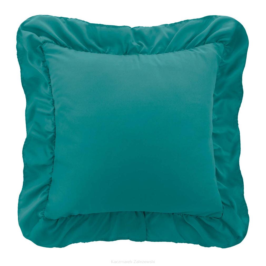Poszewka do pościeli z falbanką RUFFY 40x40 turkusowa