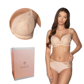 Biustonosz GAIA Push Up Alessandra 1165 usztywniany beżowy