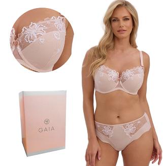 Biustonosz z haftem Semi-Soft Imogen 1357 półusztywniany różowy