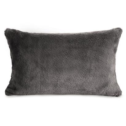 Poszewka dekoracyjna NINA 30x50 Eurofirany stalowa futrzana i puszysta