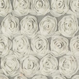 Zasłona gotowa na przelotkach ROSES 140x250 Eva Minge Eurofirany kremowy