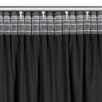 Zasłona gotowa na taśmie MARION 140x270 Eurofirany czarny