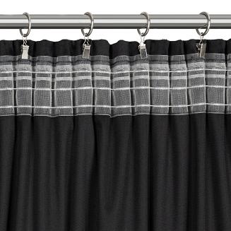 Zasłona gotowa na taśmie MARION 140x270 Eurofirany czarny