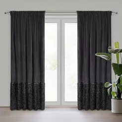 Zasłona gotowa na taśmie MARION 140x270 Eurofirany czarny