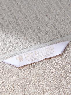 Ręcznik bawełniany wafel Checky 100x150 kaszmirowy z ozdobną bordiurą