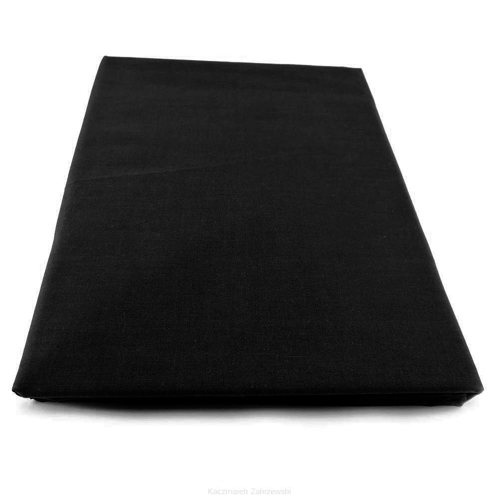Prześcieradło bawełniane bez gumki 160x210 czarne WYSOKA JAKOŚĆ