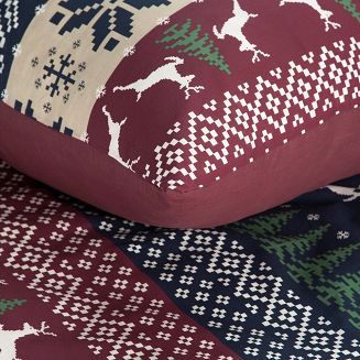 Komplet pościeli świąteczny POS 140x200 Eurofirany granatowy