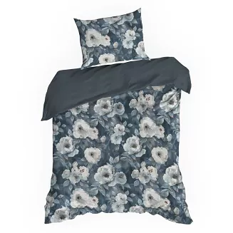 Pościel bawełniana KIRA 160x200 Design91 ciemnogranatowy