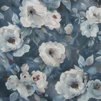 Pościel bawełniana KIRA 160x200 Design91 ciemnogranatowy