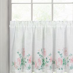 Firana gotowa na taśmie ASTEJA 150x60 Eurofirany biały/różowy