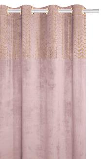 Pudrowa Zasłona Welurowa 140x250 Nord