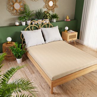 Prześcieradło jersey z gumką 220x200 DREAMY PREMIUM jasnobeżowe