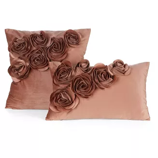Poszewka dekoracyjna FLORES 45x45 Eurofirany rudy