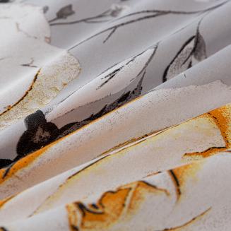 Komplet pościeli dwustronnej 160x200 szara kremowe herbaciane róże