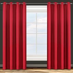 Zasłona gotowa na przelotkach ADORE 140x250 Design91 czerwony