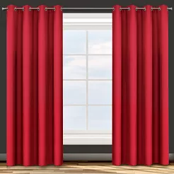 Zasłona gotowa na przelotkach ADORE 140x250 Design91 czerwony