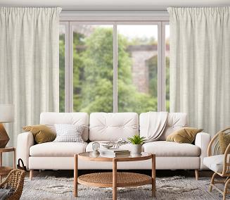 Zasłona gotowa na taśmie ROSI 140x270 Eurofirany ciemnobeżowy