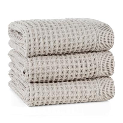 Ręcznik bawełniany gofrowany MELO 90x150 Eurofirany srebrny