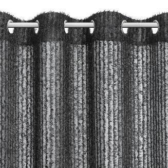 Zasłona gotowa na przelotkach SELMA 135x250 Eva Minge Eurofirany czarny