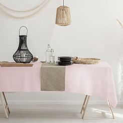 Obrus dekoracyjny VIVA 140x260 plamoodporny pudrowy róż