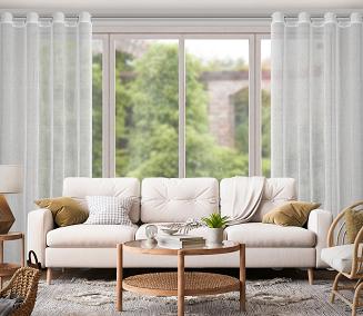 Firana gotowa na przelotkach ATENA 140x260 Eurofirany biały