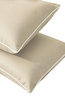 Poszewka bambusowa 50x60 beżowa z białą bizą