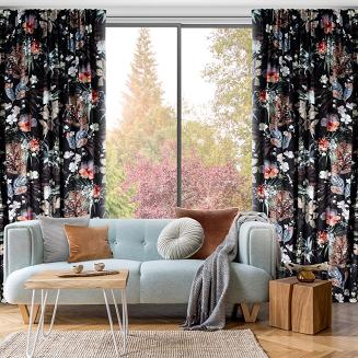 Zasłona gotowa na taśmie ALANI Eurofirany czarny