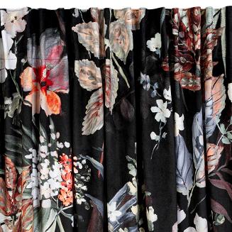 Zasłona gotowa na taśmie ALANI Eurofirany czarny