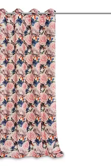 Zasłona gotowa na przelotkach Rose Light 140x250 welurowa kremowa róże