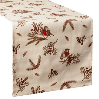 Obrus świąteczny MELODY 40x140 Eurofirany beżowy