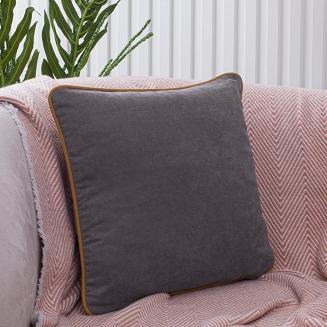 Poszewka dekoracyjna PANBIY-PAN340-B357 40x40 Darymex z lamówką ciemno szara