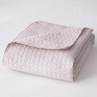 Narzuta dekoracyjna na fotel MOXIE 70x150 velvet pudrowa