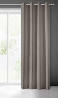 Zasłona gotowa na przelotkach RITA 140x250 Eurofirany jasny brązowy