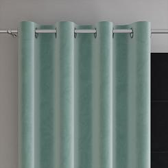 Zasłona gotowa na przelotkach VELVI 140x250 miętowa