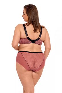 Biustonosz z koronką Semi-Soft Lise MAXI 1259 półusztywniany morelowy czarny
