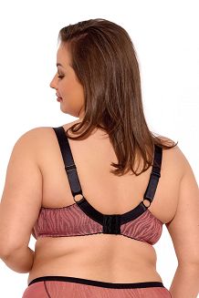 Biustonosz z koronką Semi-Soft Lise MAXI 1259 półusztywniany morelowy czarny