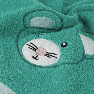 Ręcznik dziecięcy z kapturkiem BABY71 100x100 Eurofirany miętowy