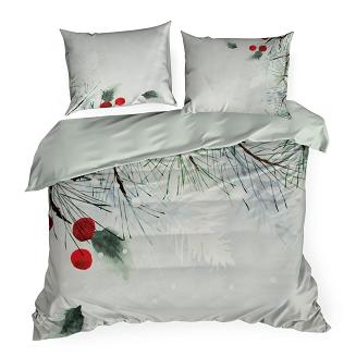 Komplet pościeli świąteczny ROBIN 160x200 Eurofirany jasnoszary