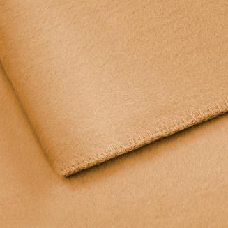 Koc bawełniano-akrylowy MONO 150x200 musztardowy