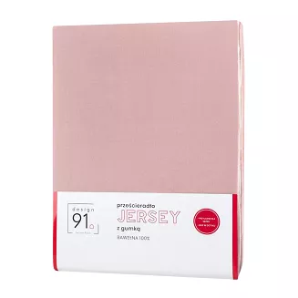 Prześcieradło jersey z gumką  240x220 Design91 jasnoróżowy