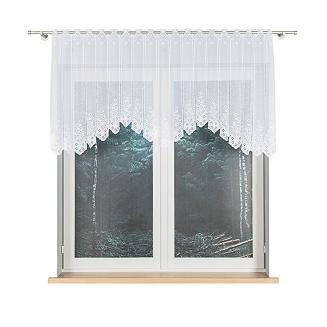 Firanka żakardowa gotowa na szelkach KLEMENTYNA 200x80 biała