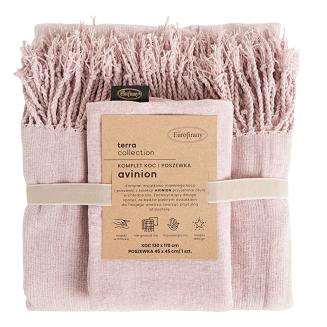 Koc narzuta AVINION 130x17045x45 Eurofirany różowy