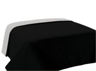 Narzuta dekoracyjna VIGO II 220x240 srebrna czarna kwadraty