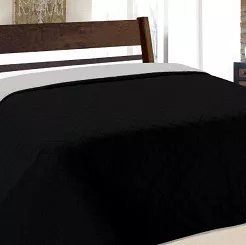 Narzuta dekoracyjna VIGO II 220x240 srebrna czarna kwadraty