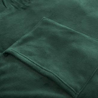 Koc narzuta BINGIE 150x180 butelkowa zieleń z rękawami TV